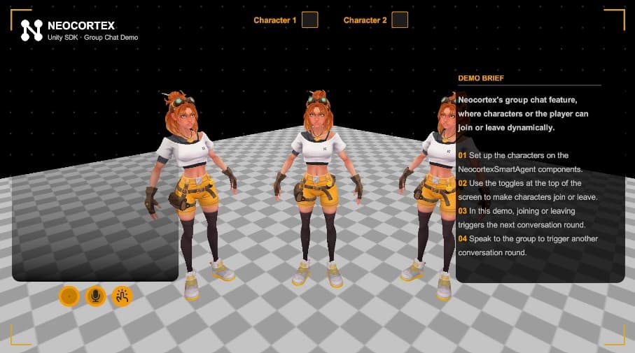 Group Chat Demo scene