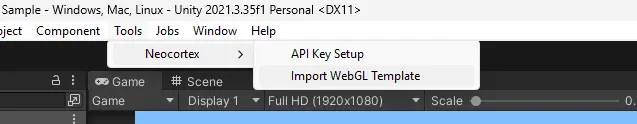 Import WebGL Template